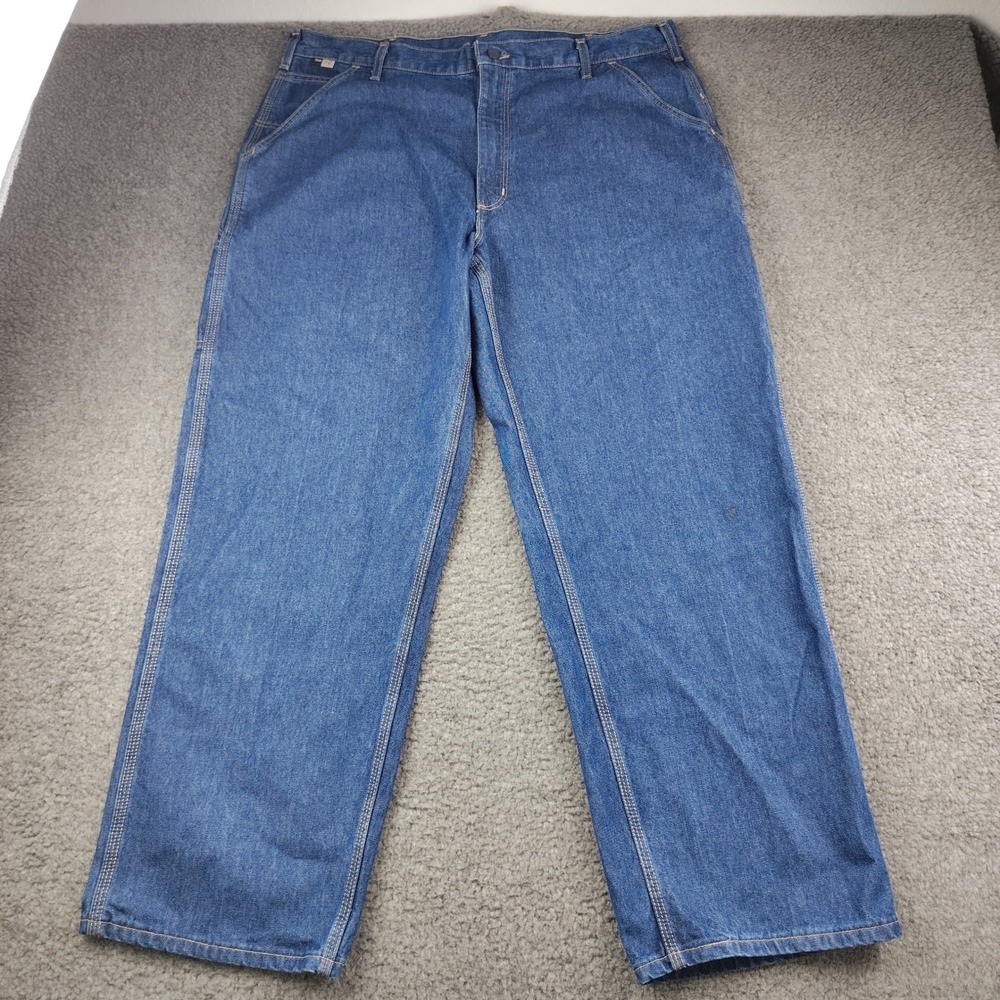 Carhartt FR Flame Resistant Carpenter Jeans Mens 40x30 Blue Denim CAT2 FRB13-DNM